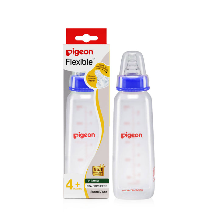 Silicone Feeding Bottle | Pigeon Peristaltic Nursing Bottle Kpp 200ml Nipple M