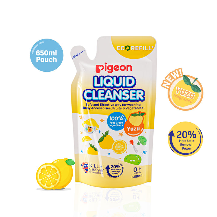Liquid Cleanser for Baby | Pigeon Liquid Cleanser Yuzu 650ml Refill