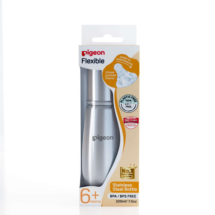 Slim Neck Steel Feeding Bottle 220ml Y