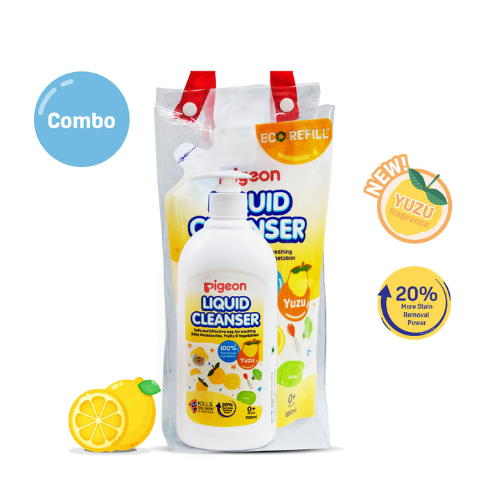 Pigeon Liquid Cleanser 700ml Refill | Pigeon Liquid Cleanser Yuzu 700ml+650ml Refill