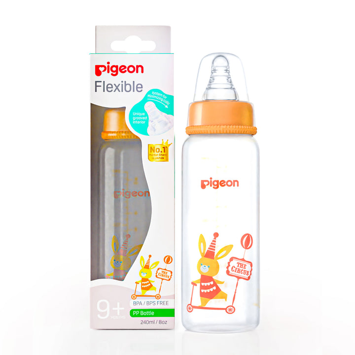 Kids Feeding Bottle | Pigeon Peristaltic Clear Nursing Bottle Rpp 240ml L