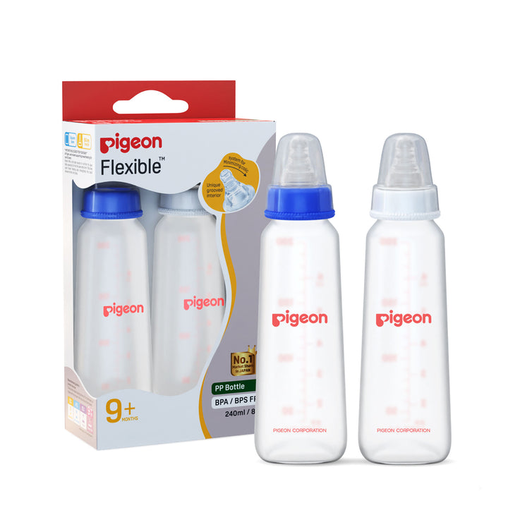 Baby Feeding Bottle Nipple | Pigeon Peristaltic Nursing Bottle Twin Pack Kpp 240ml Nipple L