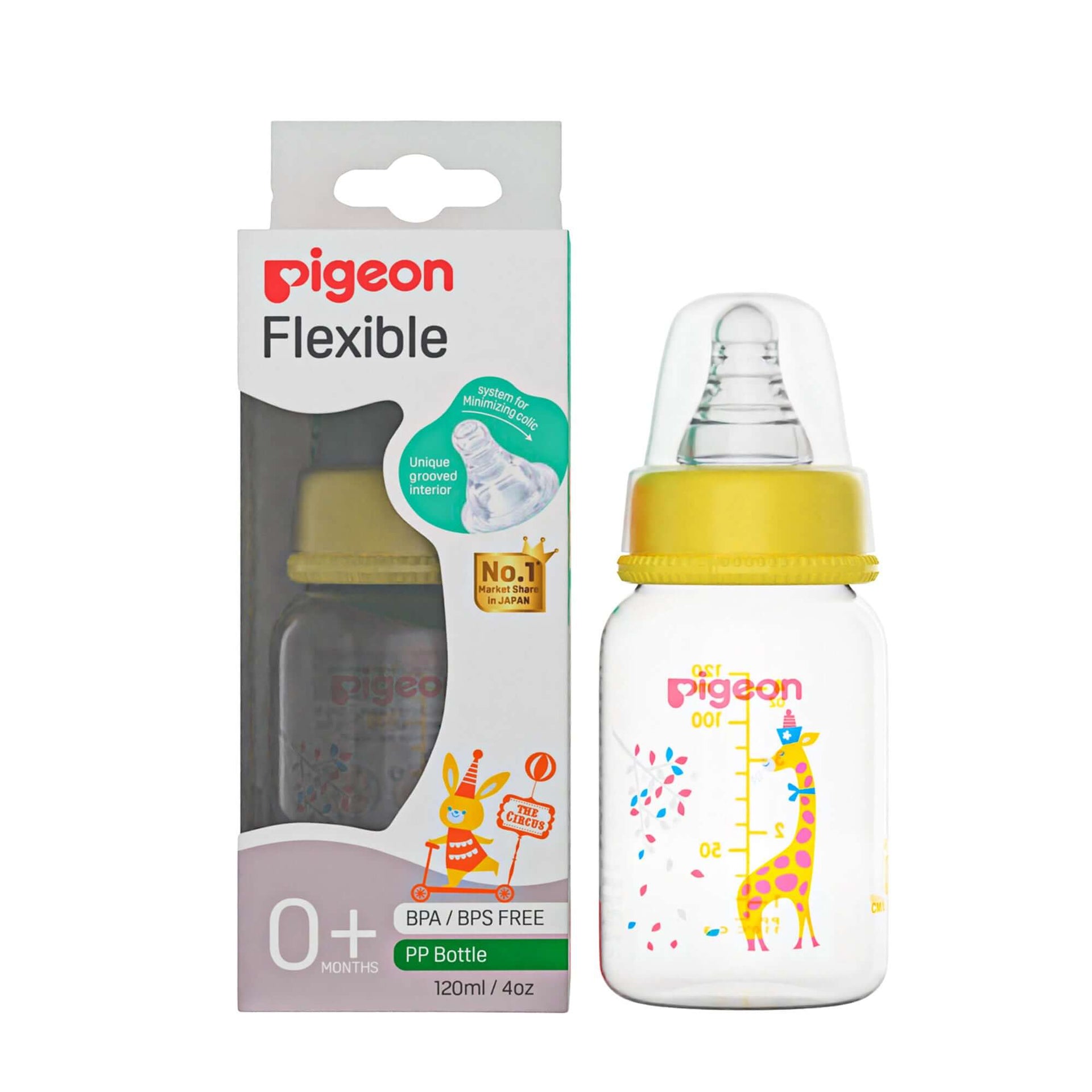 Cute Milk Bottle | Pigeon Peristaltic Clear Nursing Bottle Rpp 120ml S