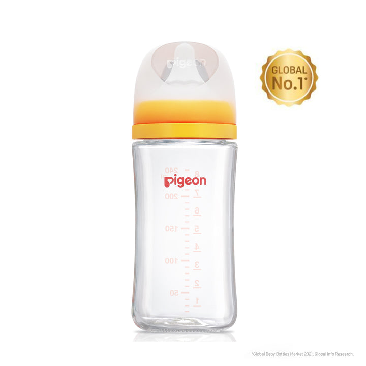 Pigeon Wn3 Glass Nursing Bottle with Nipple 240ml
