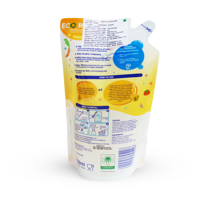 Pigeon Liquid Cleanser Yuzu 650ml Refill
