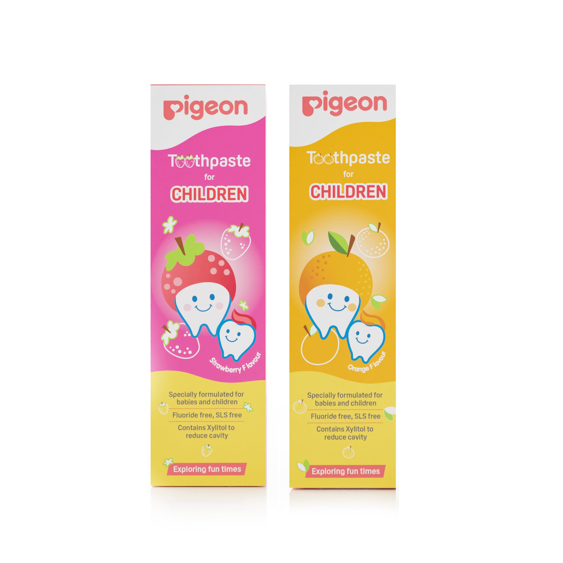 Toothpaste for 1 Year Old Baby | Pigeon Toothpaste for Children - Strawberry and Orange Flavour