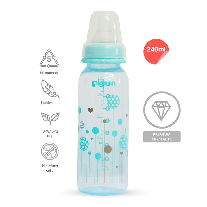 Pigeon Peristaltic Clear Nursing Bottle Rpp 240ml Abstract