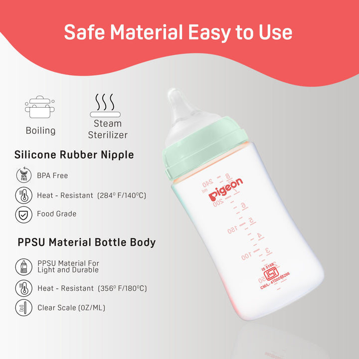 Pigeon Wn3 Pp Nursing Bottle plus type Nipple 240ml