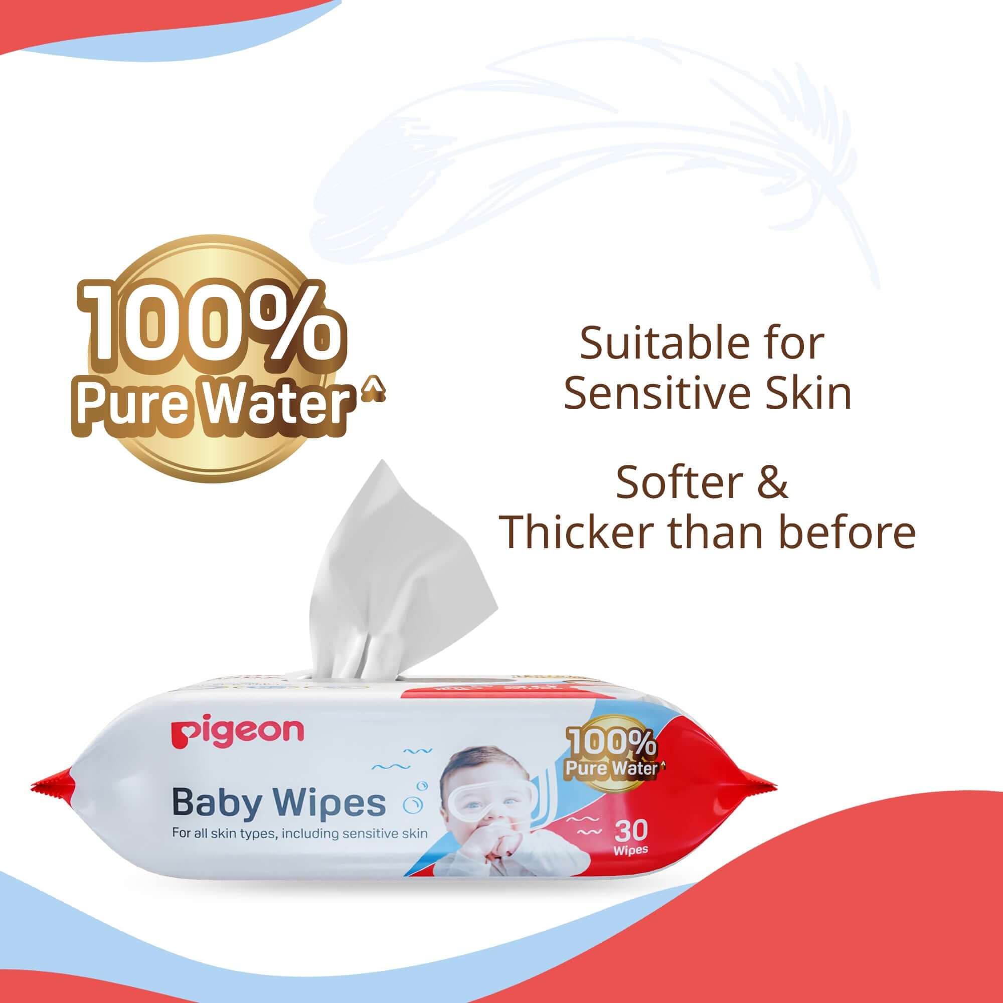 Pigeon Baby Wipes Pure Water 30S Sheets