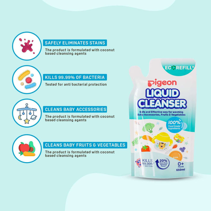 Pigeon Liquid Cleanser Regular 700ml+650ml Refill