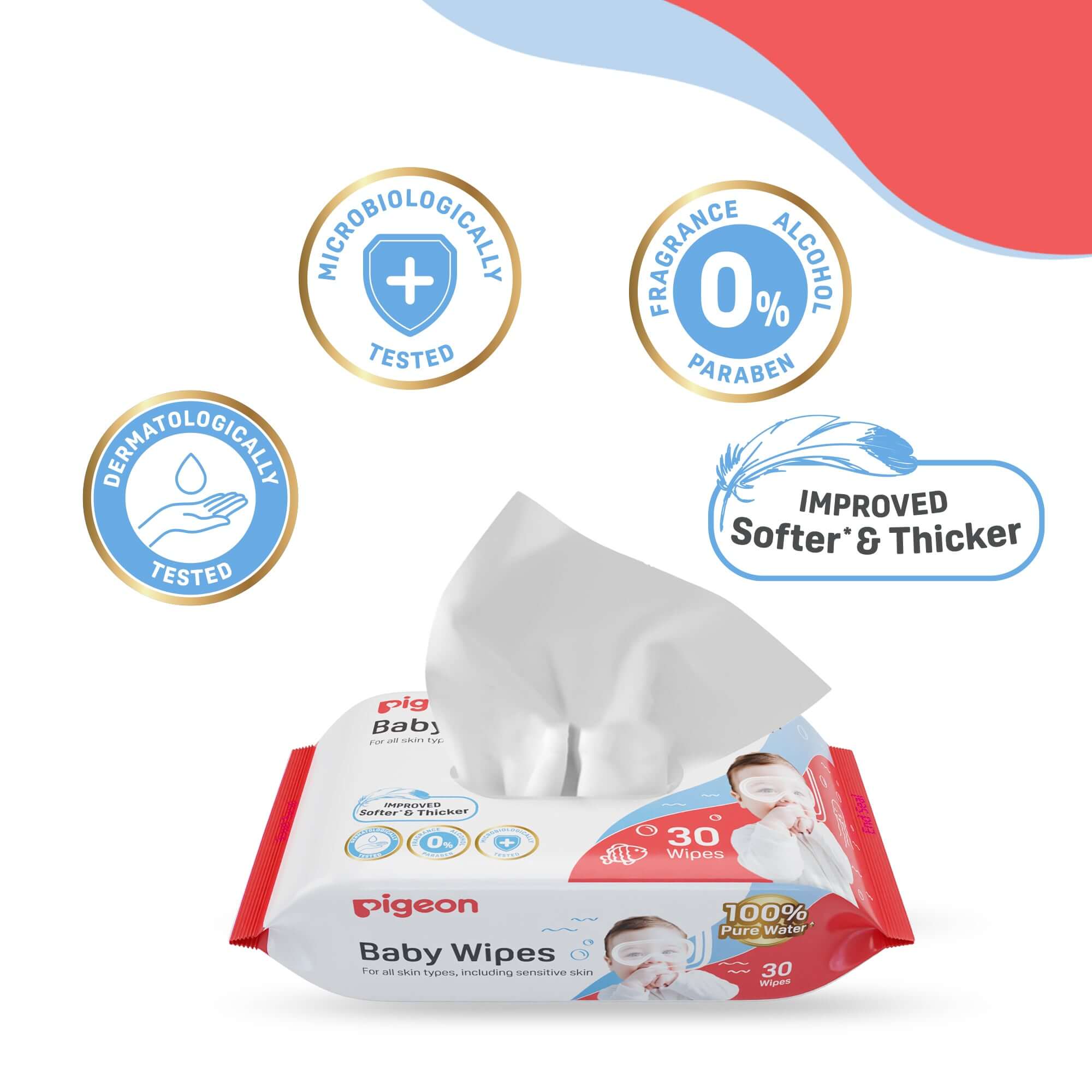 Pigeon Baby Wipes Pure Water 30S Sheets