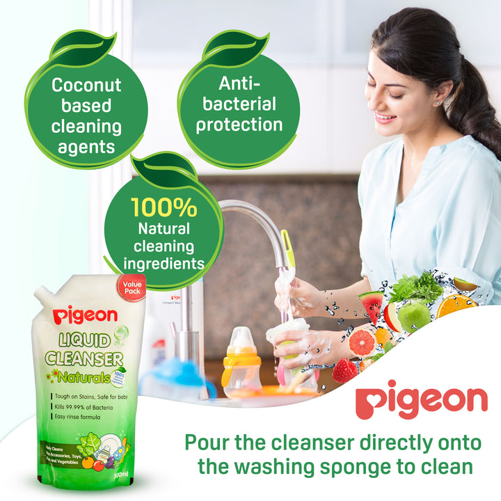 Pigeon Liquid Cleanser 500ml Refill Combo Pack of 2