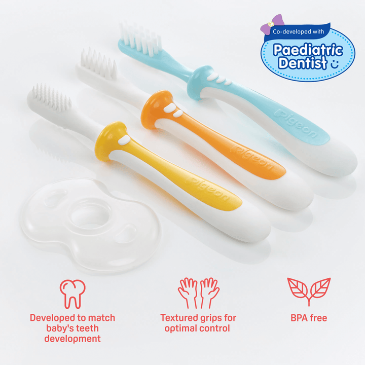 Pigeon Baby Training Toothbrush Lesson 1 Yellow