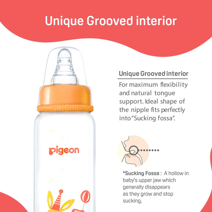 Pigeon Peristaltic Clear Nursing Bottle Rpp 240ml L
