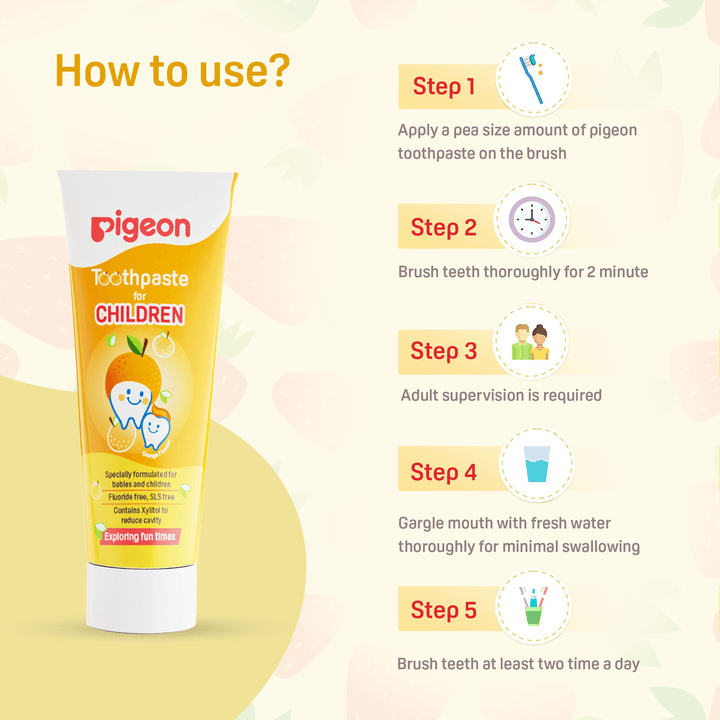 Pigeon Toothpaste for Children - Orange Flavour