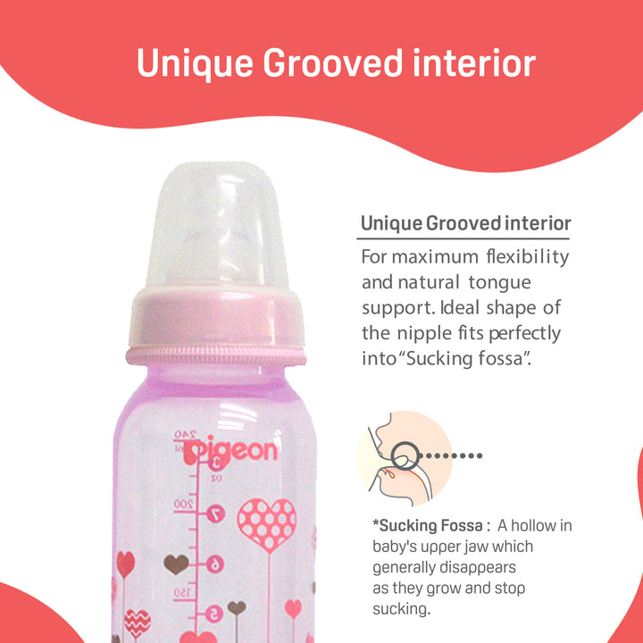 Pigeon Peristaltic Clear Nursing Bottle Rpp 120ml Abstract