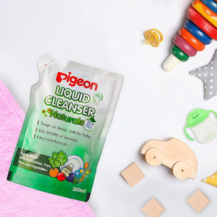 PIGEON LIQUID CLEANSER 200 ML NATURALS COMBO (BOTTLE + RIFFLE)