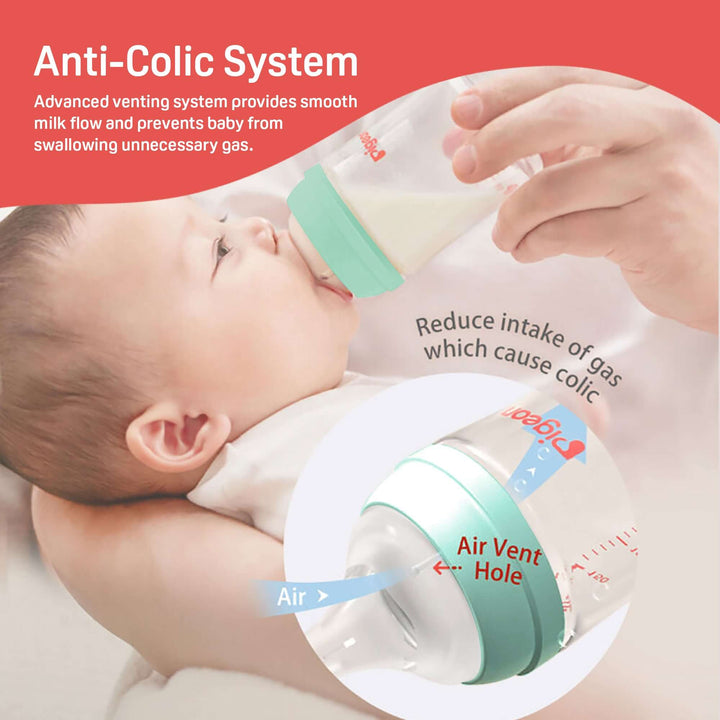 Pigeon Wn3 Glass Nursing Bottle with Nipple 160ml