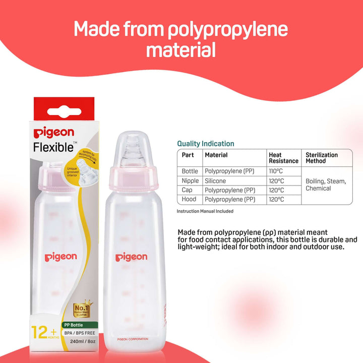 Pigeon Peristaltic Nursing Bottle Kpp 240ml Nipple LL