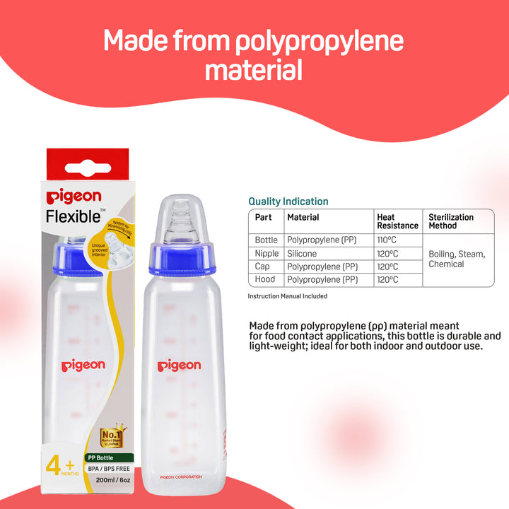 Pigeon Peristaltic Nursing Bottle Kpp 200ml Nipple M