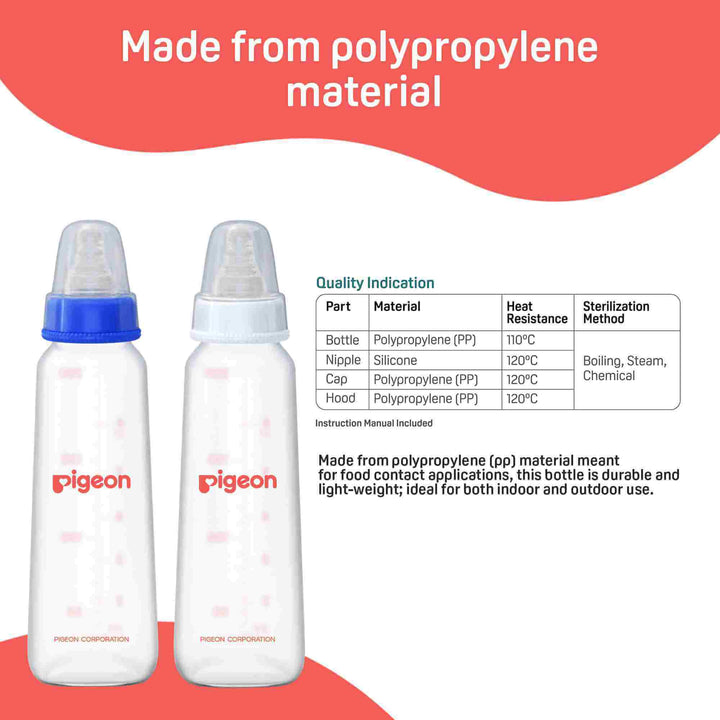 Pigeon Peristaltic Nursing Bottle Twin Pack Kpp 240ml Nipple L