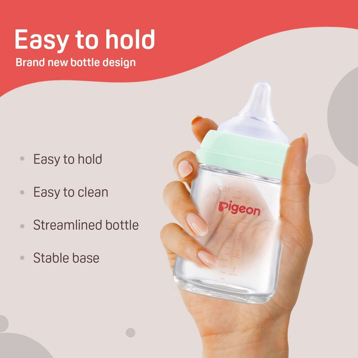 Pigeon Wn3 Glass Nursing Bottle with Nipple 160ml