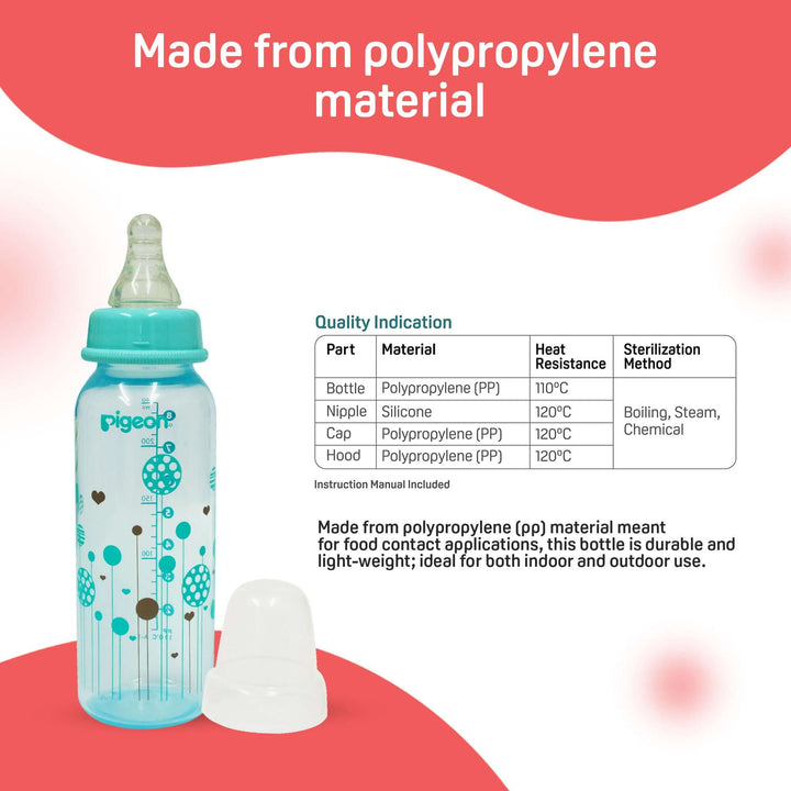 Pigeon Peristaltic Clear Nursing Bottle Rpp 240ml Abstract