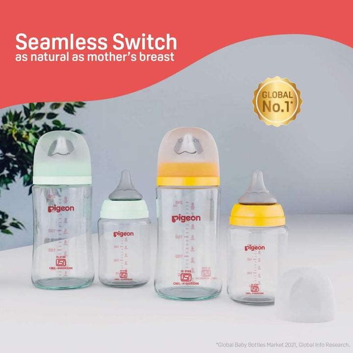 Pigeon Wn3 Glass Nursing Bottle with Nipple 160ml