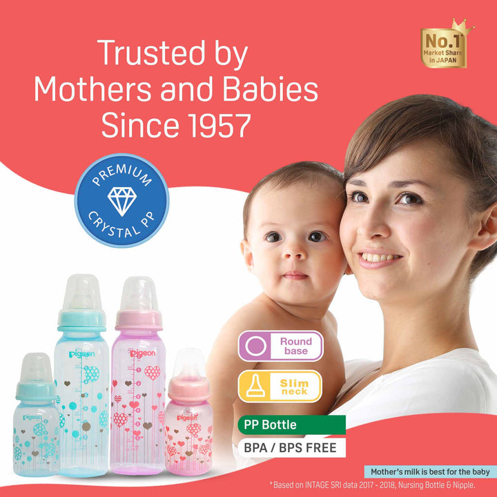 Pigeon Peristaltic Clear Nursing Bottle Rpp 120ml Abstract