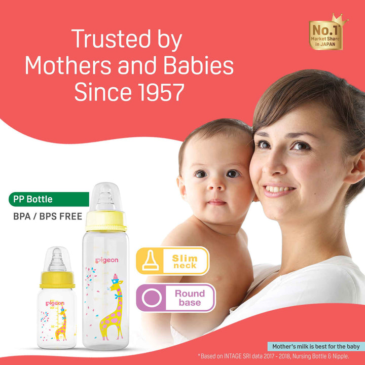 Pigeon Peristaltic Clear Nursing Bottle Rpp 120ml S