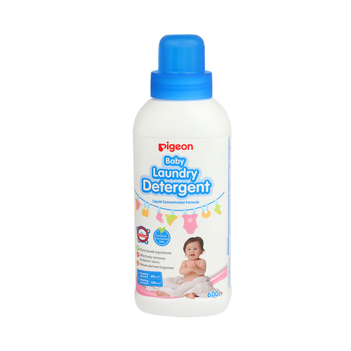 Liquid Detergent for Baby Clothes | Pigeon Baby Laundry Detergent 600ml Bottle