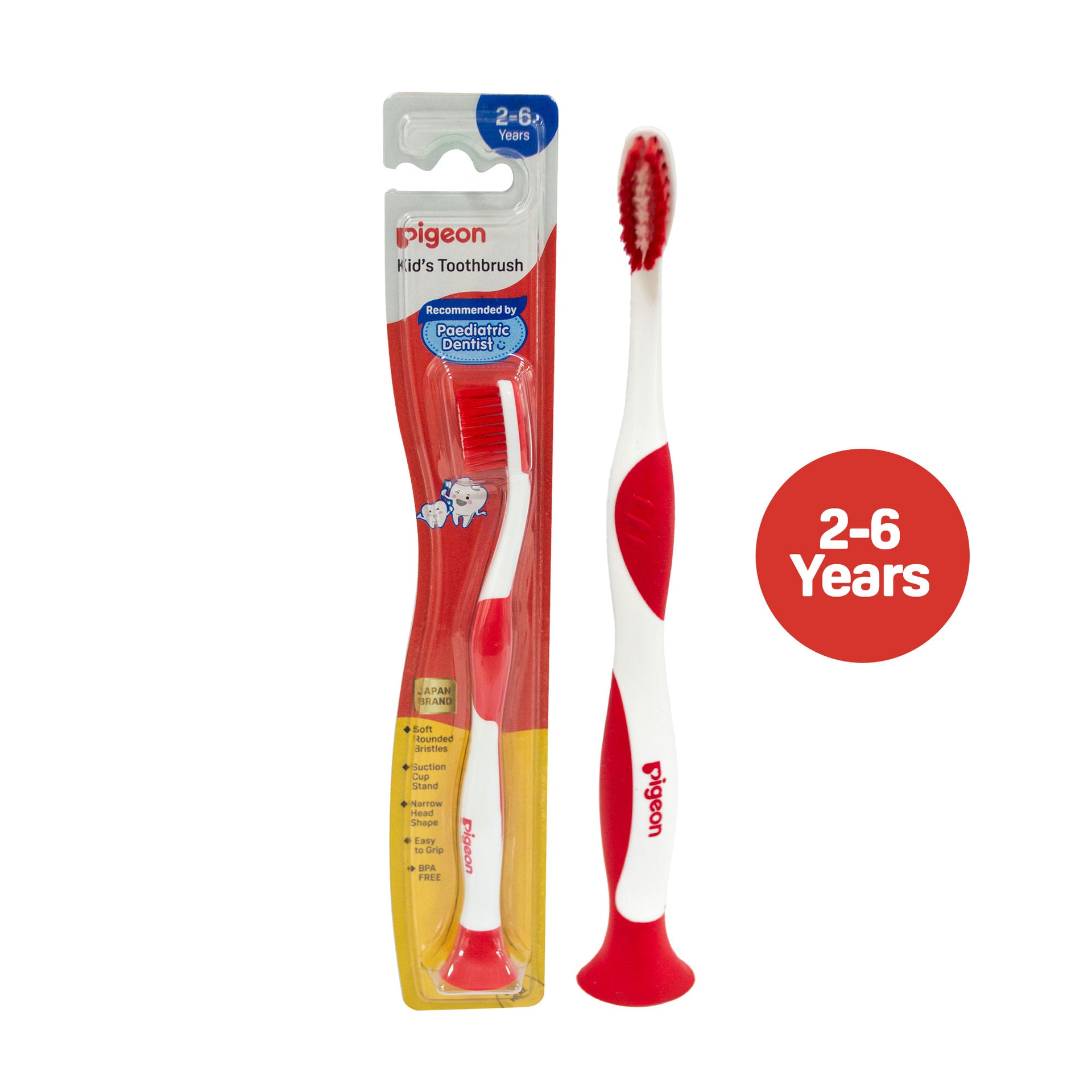 Pigeon Kids Toothbrush Red 2-6 Years