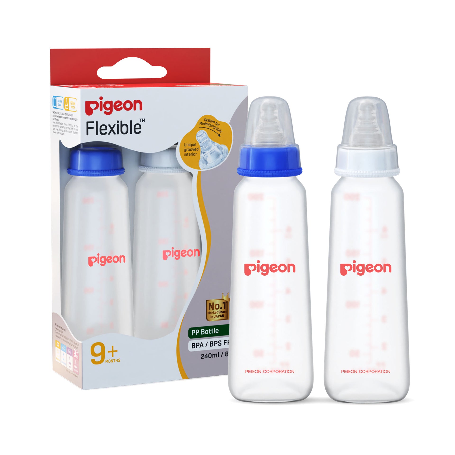 Peristaltic Nursing Bottle Twin Pack Kpp 240ml Nipple L