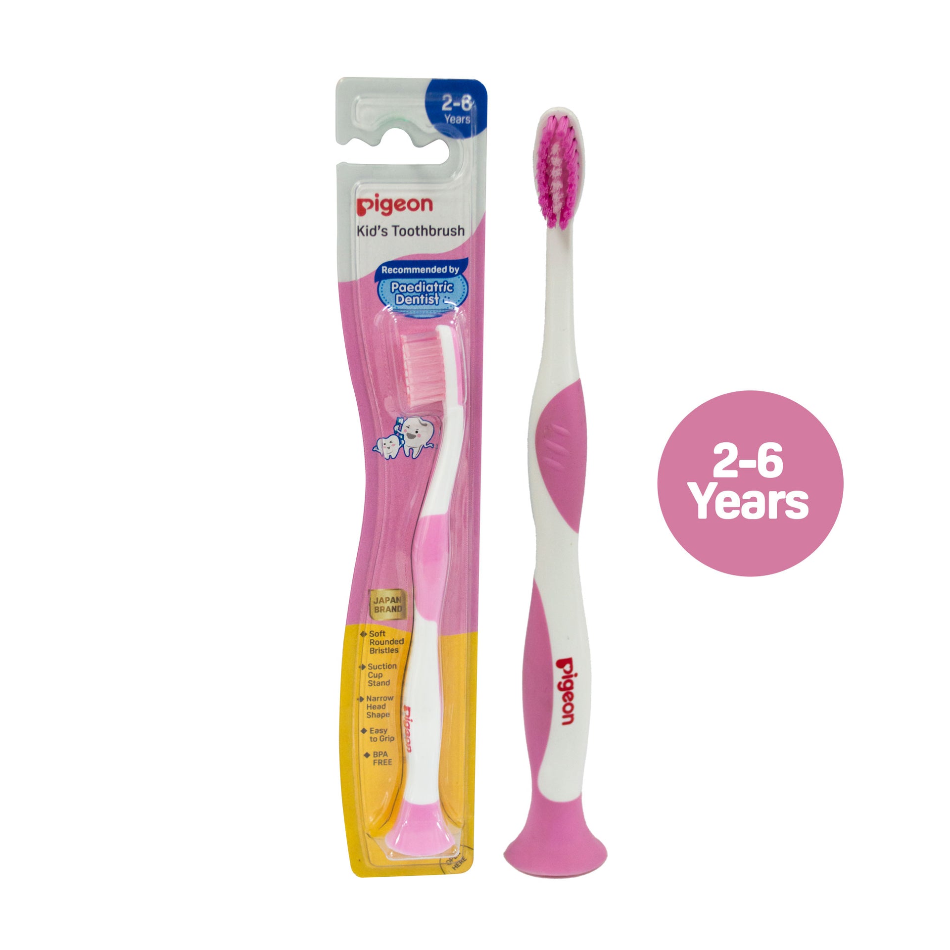 Pigeon Kids Toothbrush Pink 2-6 Years