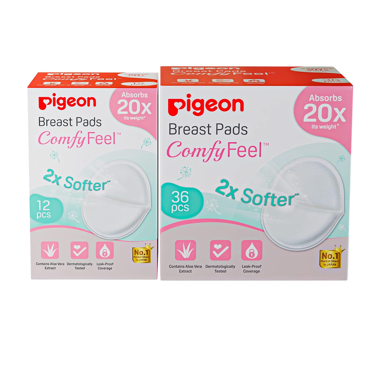 BREAST PADS COMFY FEEL- 12PCS + 36PCS SET