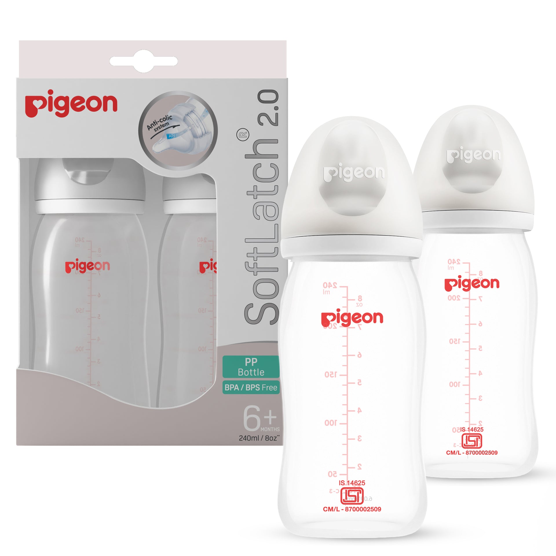 SOFTLATCH 2.0 PP NURSING BOTTLE STANDARD ML (2PCS)