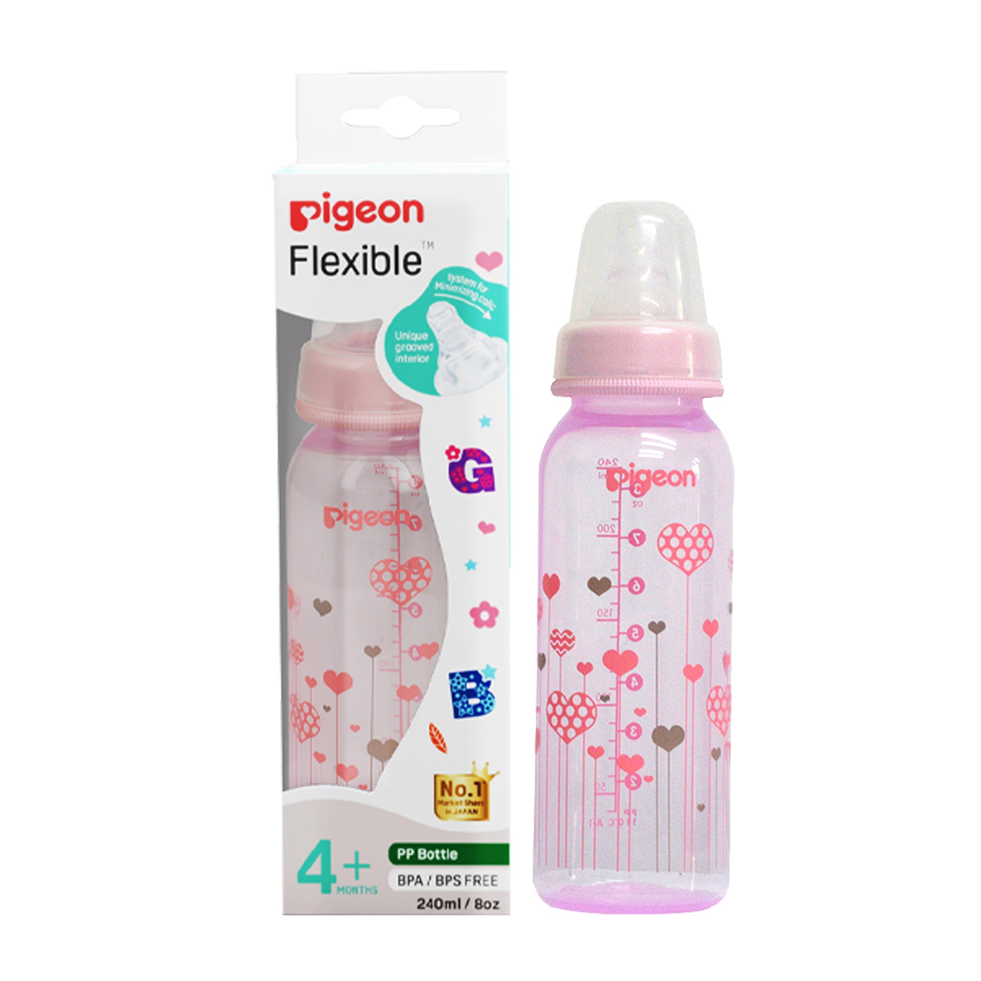 Peristaltic Clear Nursing Bottle Rpp 240ml Abstract