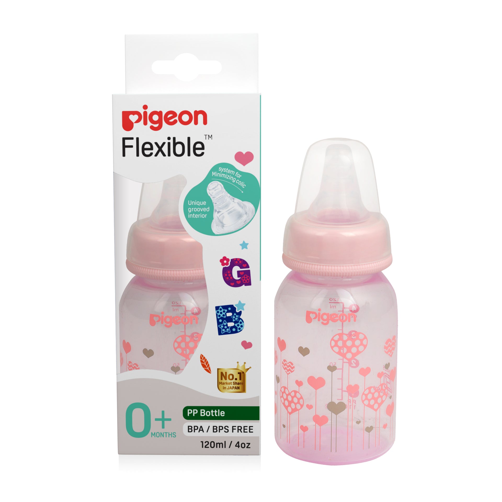 Peristaltic Clear Nursing Bottle Rpp 120ml Abstract
