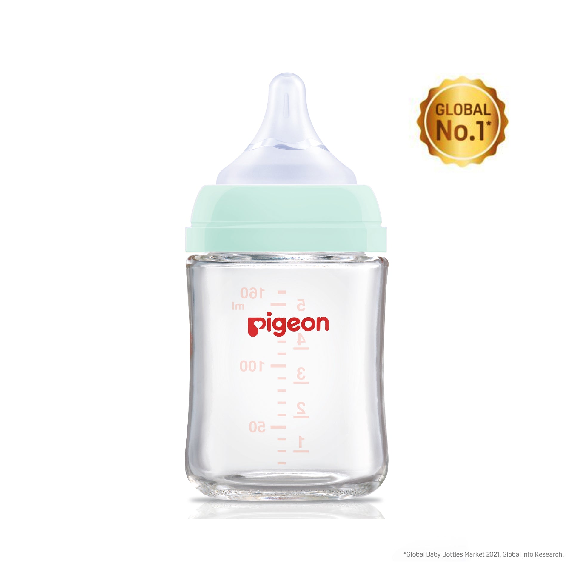 Wn3 Glass Nursing Bottle with Nipple 160ml