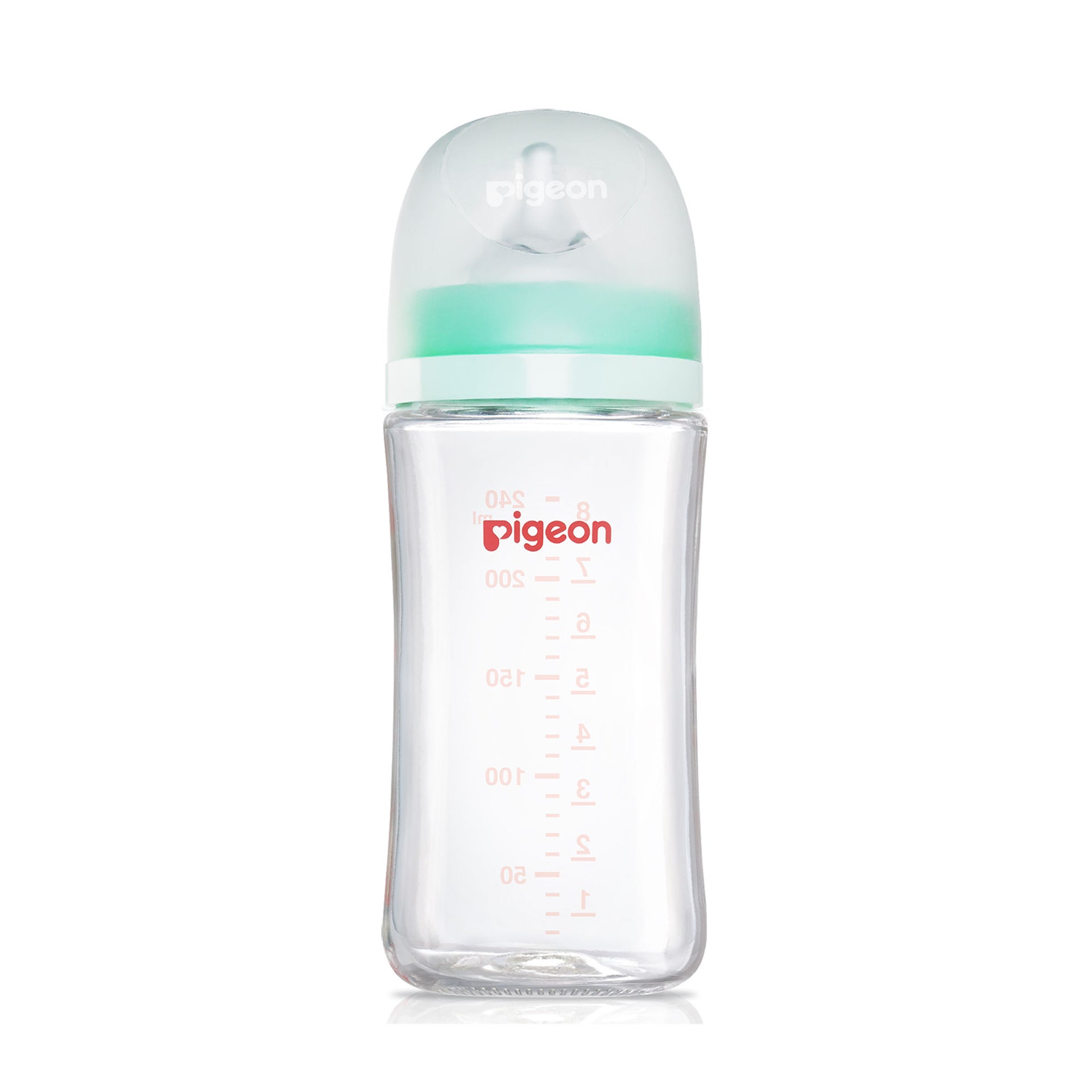 Wn3 Glass Nursing Bottle with Nipple 240ml