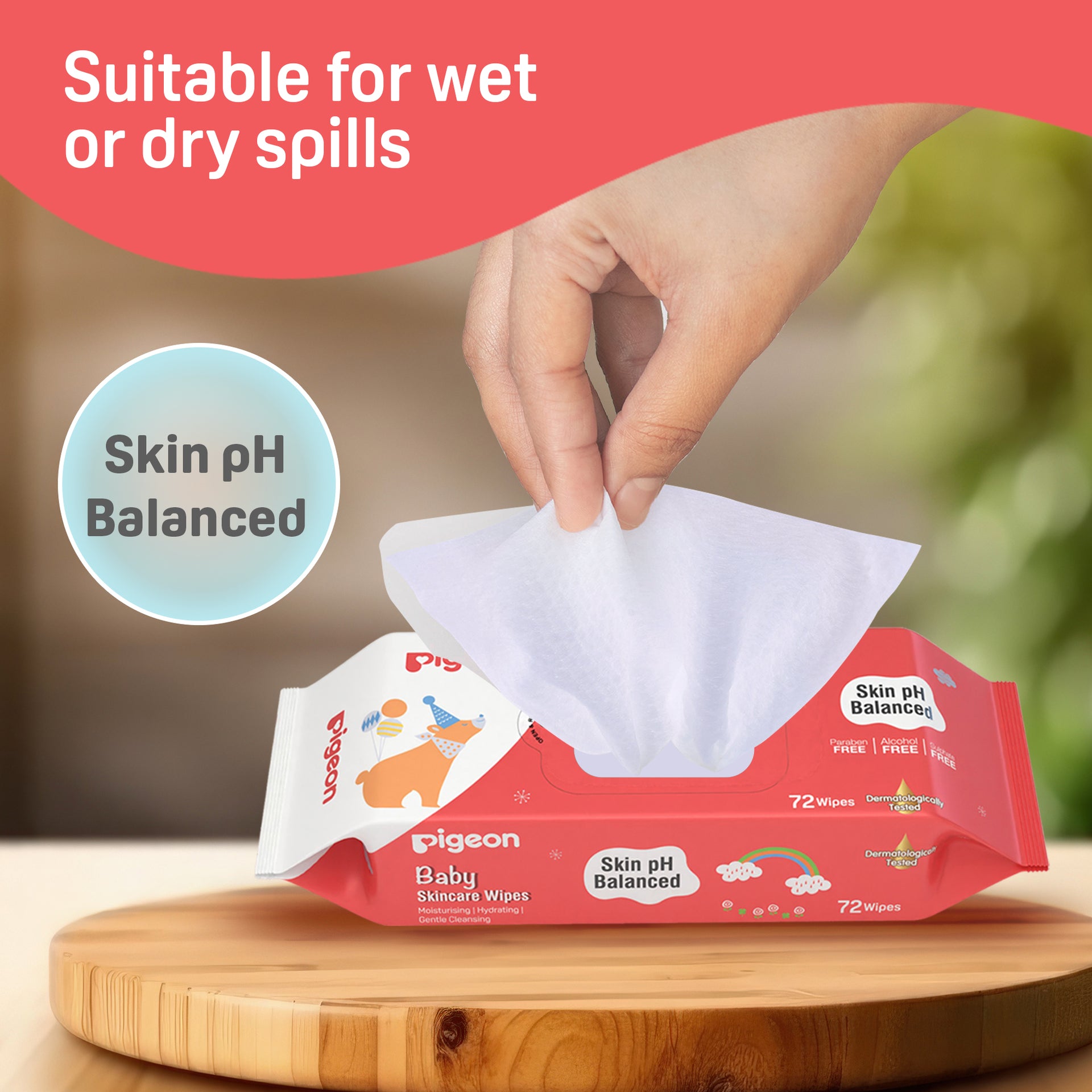 Pigeon Baby Skincare Wipes 72 Sheets-Lilial Free