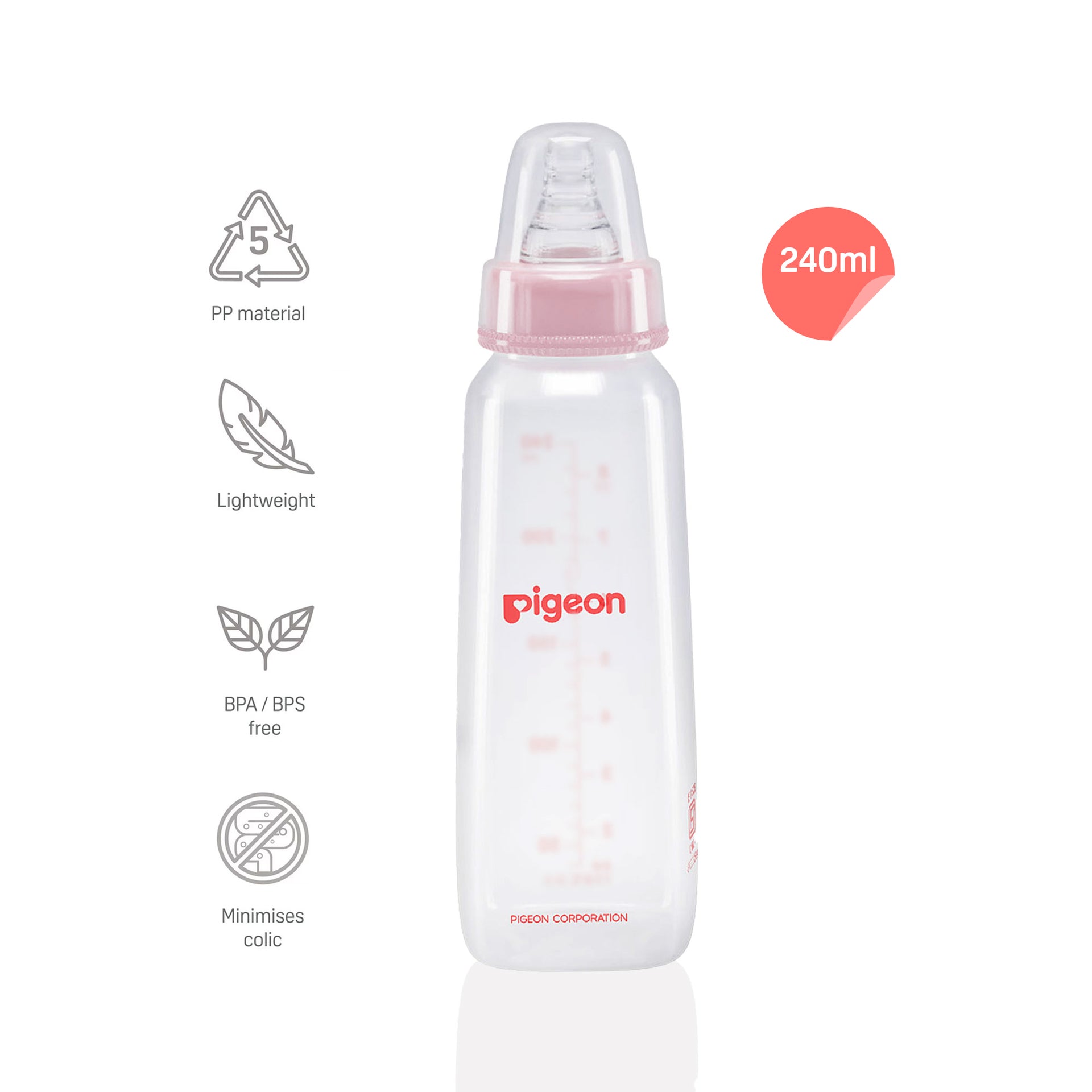 Nursing Bottle Kpp 240ml Nipple L Combo (Pack of 3)