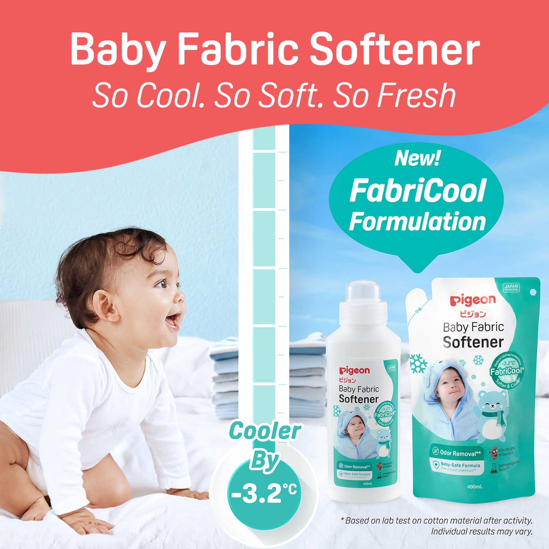 Pigeon Baby Fabric Softener 400ml Refill