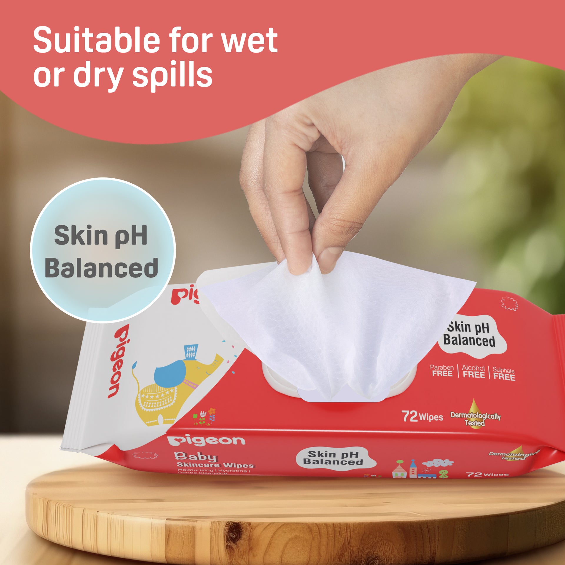 Baby Skincare Wipes 72 Sheets with Lid