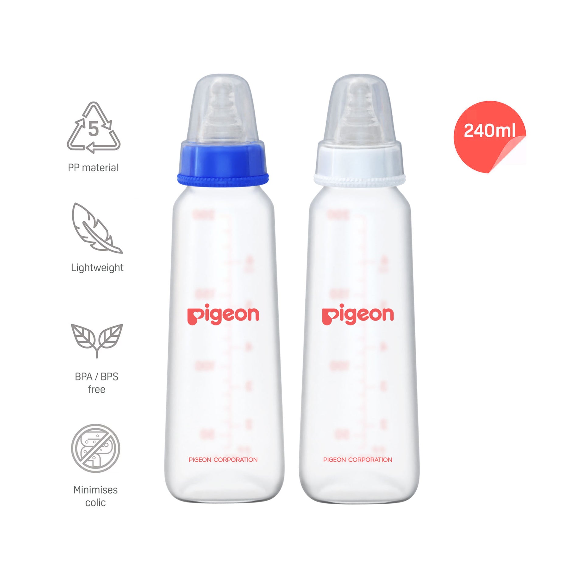 Peristaltic Nursing Bottle Twin Pack Kpp 240ml Nipple L