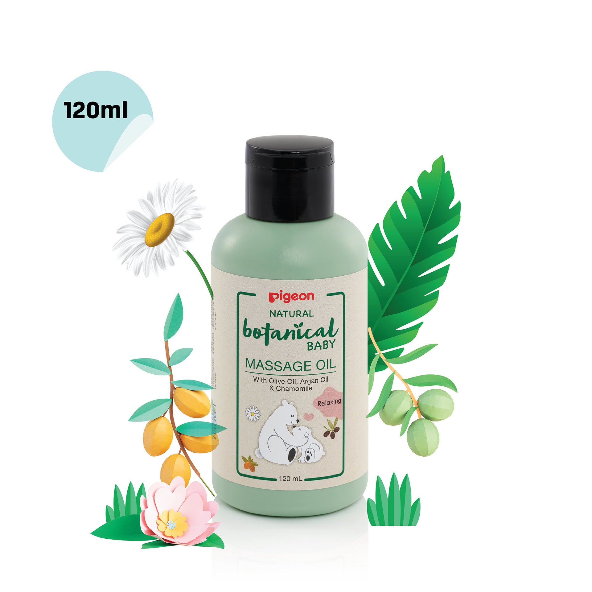 Pigeon Natural Botanical Baby Massage Oil 120ml